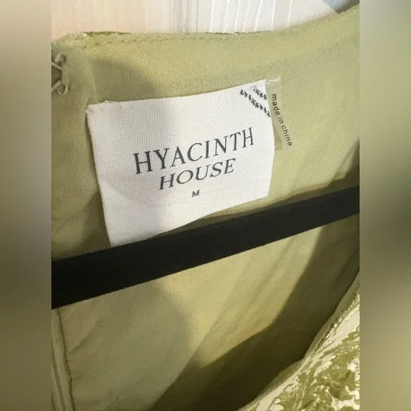 Hyacinth House Green Jacquard Bridgerton Blouse – Size Medium | Brocade NWT - Picture 6 of 14